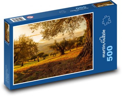 Drzewa, sad - Puzzle 500 elementów, rozmiar 46x30 cm
