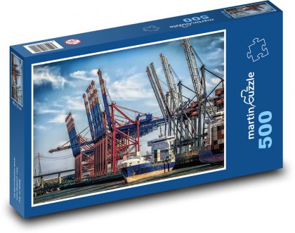 Hamburg (port) - Puzzle of 500 pieces, size 46x30 cm 