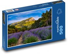 lawendowe pole Puzzle 500 elementów - 46x30 cm