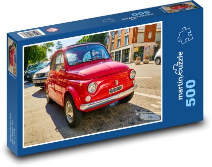 Samochód - Fiat 500 - Puzzle 500 elementów, rozmiar 46x30 cm