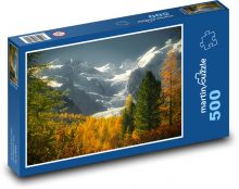Hory, les, podzim Puzzle 500 dílků - 46 x 30 cm