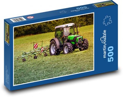 Traktor, sekačka - Puzzle 500 dílků, rozměr 46x30 cm