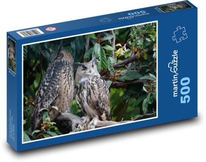 výr skalný - Puzzle 500 dielikov, rozmer 46x30 cm 