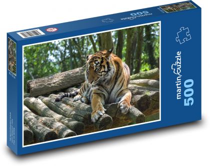 Tiger in the forest - Puzzle of 500 pieces, size 46x30 cm 