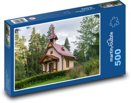 Church in the forest - Puzzle of 500 pieces, size 46x30 cm 
