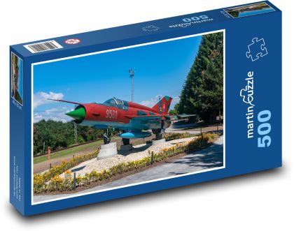 Memorial - Mig-21 fighter - Puzzle of 500 pieces, size 46x30 cm 