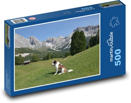 Bernhardiner, Alpen - Puzzle - 500 Teile