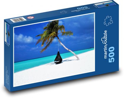 Maldives - palm tree - Puzzle of 500 pieces, size 46x30 cm 