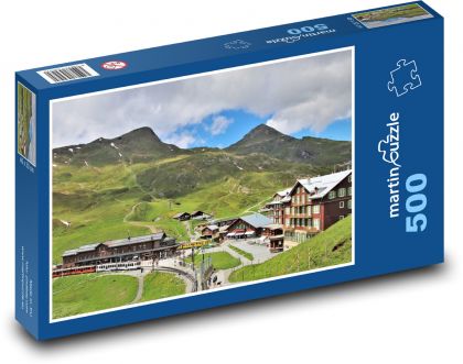 Švýcarsko - Jungfrau - Puzzle 500 dílků, rozměr 46x30 cm