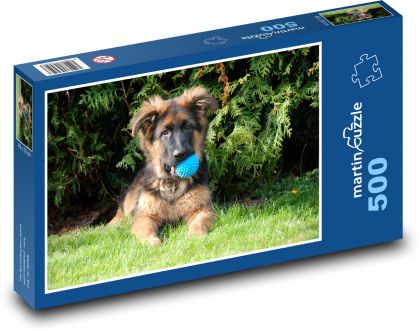 Owczarek Niemiecki - szczeniak - Puzzle 500 elementów, rozmiar 46x30 cm