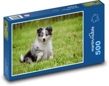 Šteňa v tráve Puzzle 500 dielikov - 46 x 30 cm
