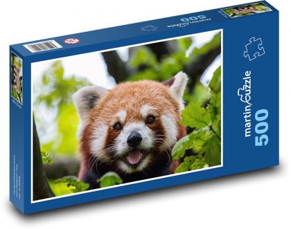 Medvídek - Panda červená - Puzzle 500 dílků, rozměr 46x30 cm
