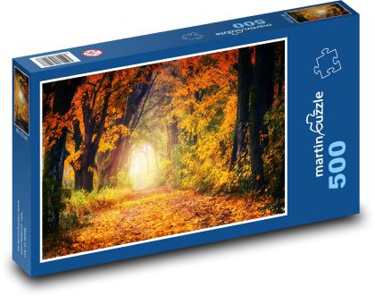 Jesenná cesta lesom - Puzzle 500 dielikov, rozmer 46x30 cm 