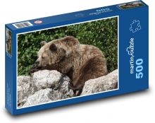 Zvíře - Medvěd hnědý Puzzle 500 dílků - 46 x 30 cm
