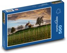 Landscape, church Puzzle of 500 pieces - 46 x 30 cm 
