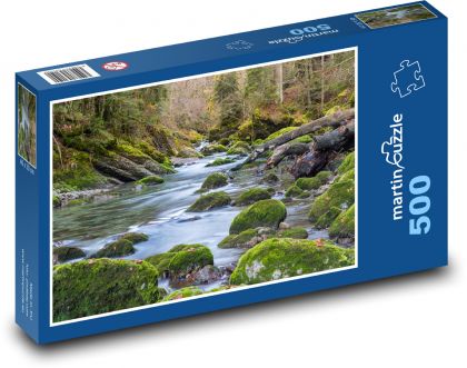 Potok, příroda, kameny - Puzzle 500 dílků, rozměr 46x30 cm