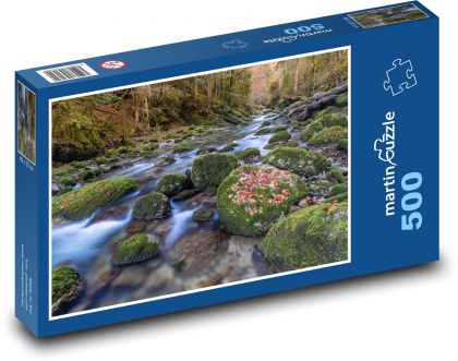 Potok w lesie - Puzzle 500 elementów, rozmiar 46x30 cm