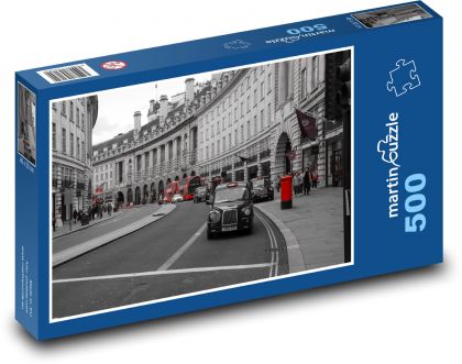 Anglicko - Londýn, taxi - Puzzle 500 dielikov, rozmer 46x30 cm 
