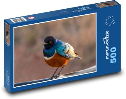 Vták - zviera, perie - Puzzle 500 dielikov, rozmer 46x30 cm 