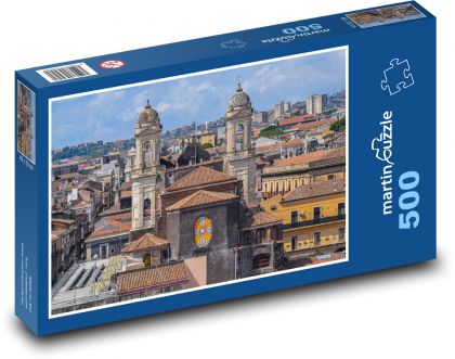 Věže - budovy, střechy - Puzzle 500 dílků, rozměr 46x30 cm