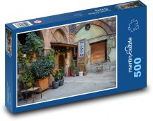Nádvoří - rostliny, budova Puzzle 500 dílků - 46 x 30 cm