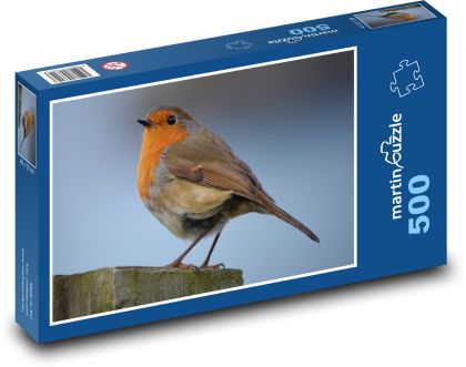 Robin - bird - Puzzle of 500 pieces, size 46x30 cm 