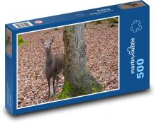 Sarna - las, jesień Puzzle 500 elementów - 46x30 cm