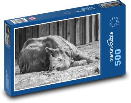 Nosorožec v zoo - puzzle 500 dílků
