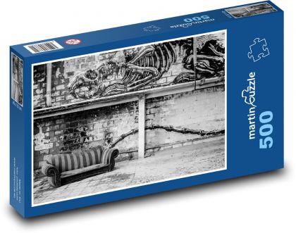 Graffiti - sofa, painting - Puzzle of 500 pieces, size 46x30 cm 