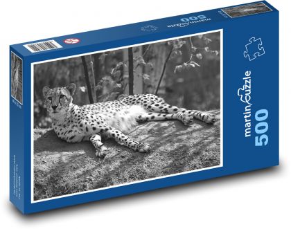 Leopard - cat, animal - Puzzle of 500 pieces, size 46x30 cm 