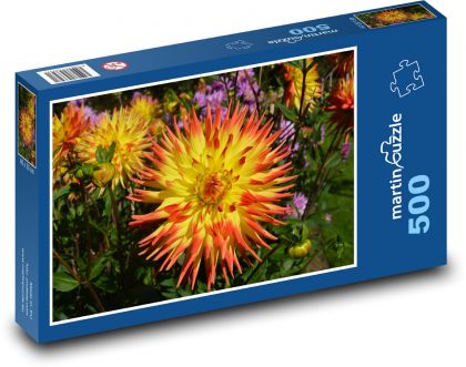 Yellow dahlias - Puzzle of 500 pieces, size 46x30 cm 