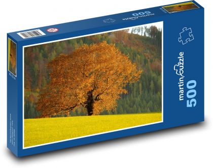 Podzim - strom, listí - Puzzle 500 dílků, rozměr 46x30 cm
