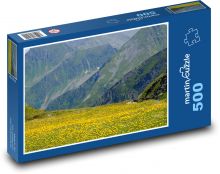 A mountain meadow scene. Puzzle of 500 pieces - 46 x 30 cm