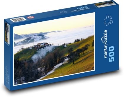 Agricultural buildings - farm, land - Puzzle of 500 pieces, size 46x30 cm 