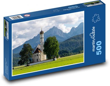 Austria - church in the Alps - Puzzle of 500 pieces, size 46x30 cm 