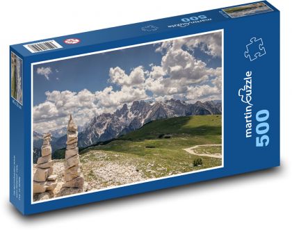 Alpy - hory, příroda, kameny - Puzzle 500 dílků, rozměr 46x30 cm