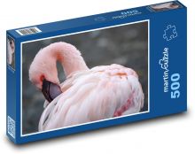 Růžový plameňák Puzzle 500 - 46x30 cm