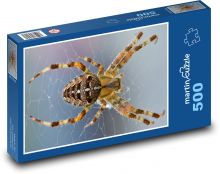 Pająk - zwierzę, pajęczyna Puzzle 500 elementów - 46x30 cm