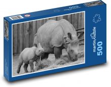 Nosorožec - mláďa, zviera Puzzle 500 dielikov - 46 x 30 cm