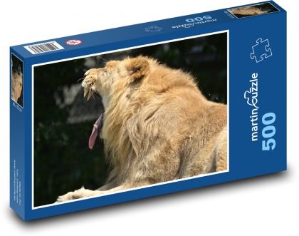 Lev s otvorenými ústami - Puzzle 500 dielikov, rozmer 46x30 cm 