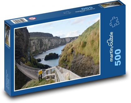 Útesy a lanový most v Irsku - puzzle 500 dílků
