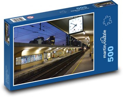 Vlak - stanice, železnice - puzzle 500 dílků