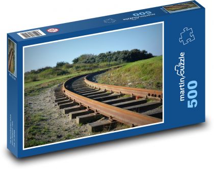 Tracks - railways, rails - Puzzle of 500 pieces, size 46x30 cm 