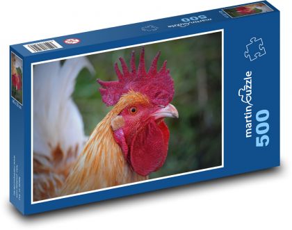 Kohout - drůbež, zvíře - Puzzle 500 dílků, rozměr 46x30 cm