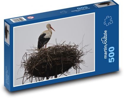 Storch - Nest, Vogel - Puzzle - 500 Teile