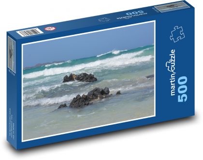 Pobřeží - vlny, moře - puzzle 500 dílků