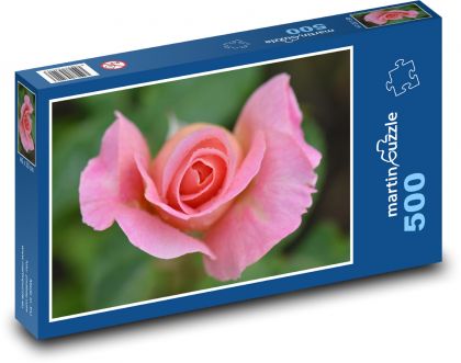 Rose - flower, pink - Puzzle of 500 pieces, size 46x30 cm 