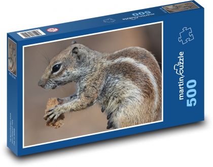 Veverička - jedlo, zviera - Puzzle 500 dielikov, rozmer 46x30 cm 