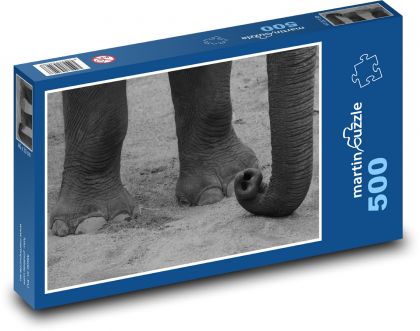 Slon - zviera, cicavec - Puzzle 500 dielikov, rozmer 46x30 cm 