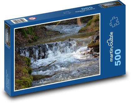 Vodopád - řeka, voda - Puzzle 500 dílků, rozměr 46x30 cm